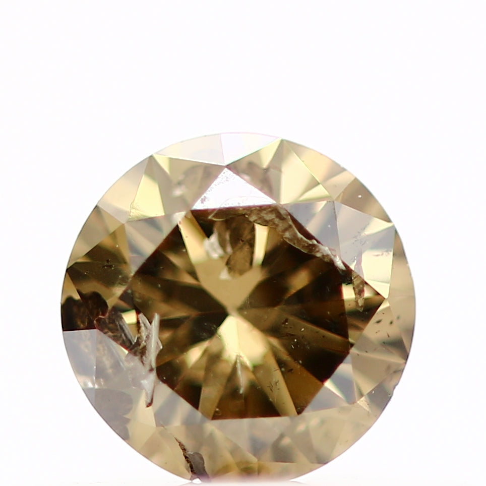 0.27 Carat Fancy Brown Round Brilliant Cut Natural Loose Diamond